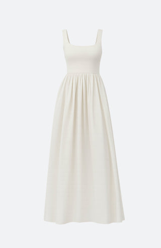 Strick- und Baumwollkleid von Matteau