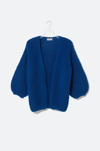 MOHAIR BIG CARDIGAN IN Royal Blau von Maiami