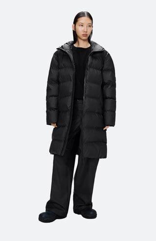 Winterjacke Puffer Lang schwarz