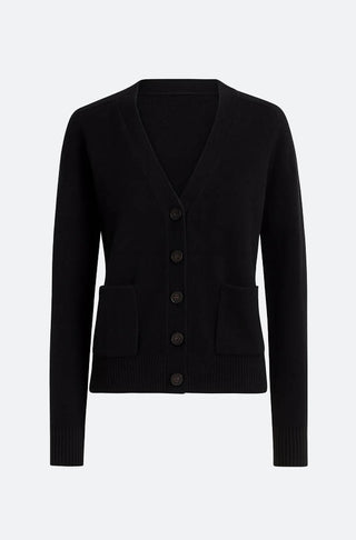 Cardigan aus einer Woll- und Kaschmirmischung mit V-Ausschnitt und Taschen von VINCE