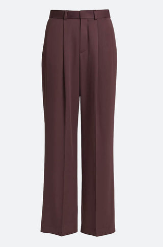 Weite Satinhose mit Falten