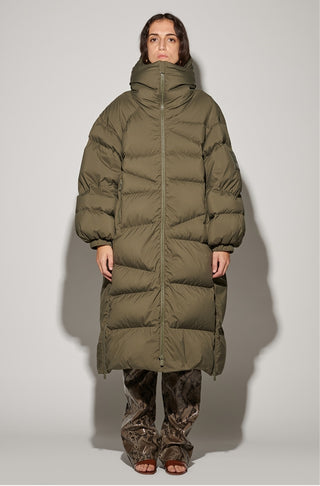 DOUBLE B MAXI JACKET IN OLIVE