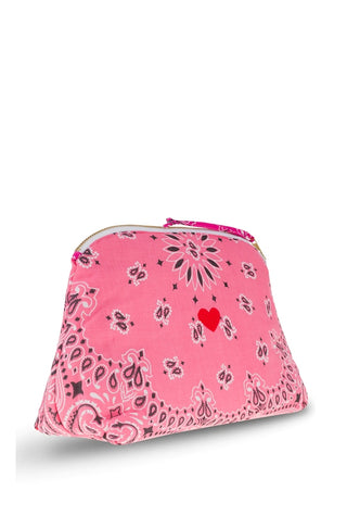 Tasche mit Reißverschluss – HERZ – Erdbeerrosa / Rose